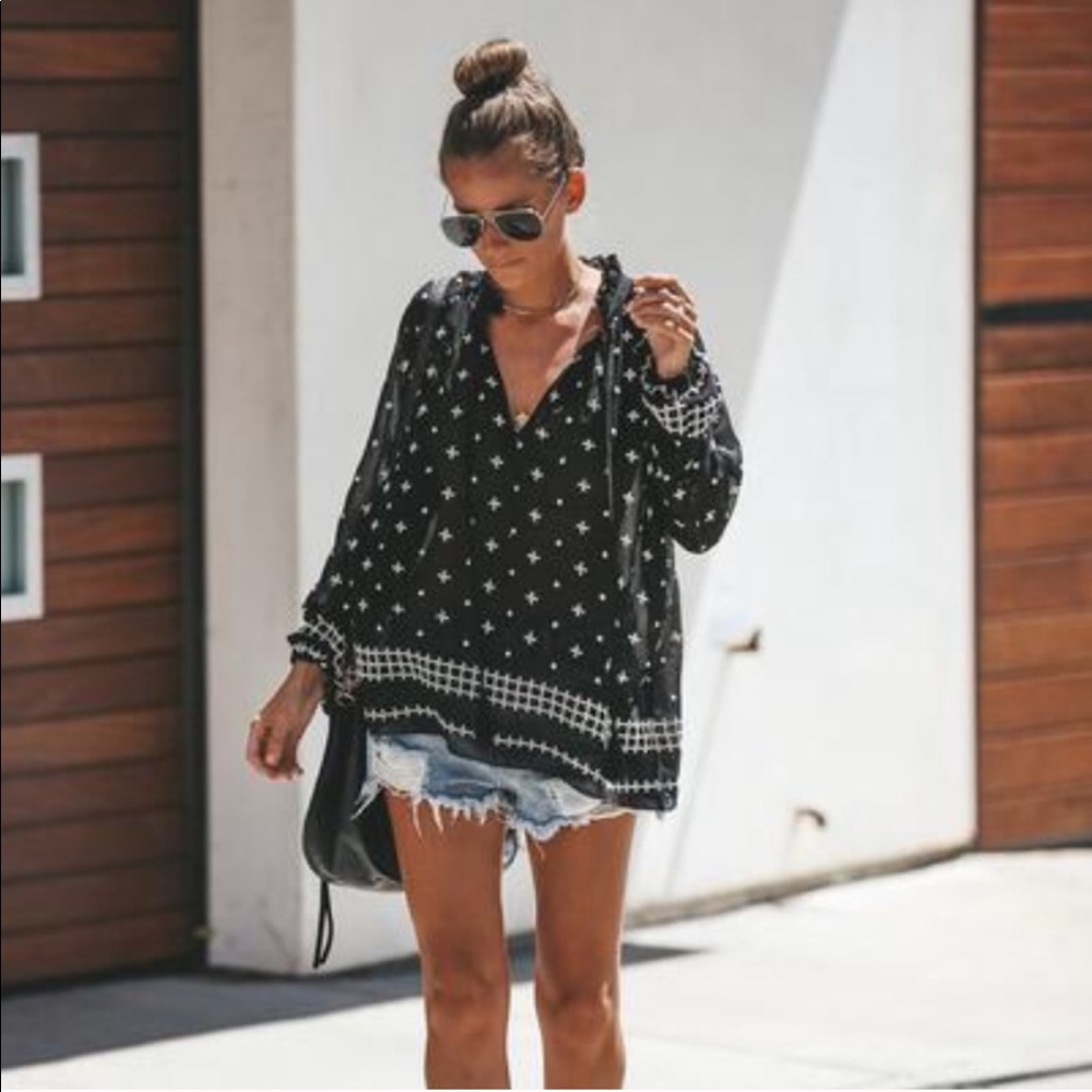 Vici cross checked blouse